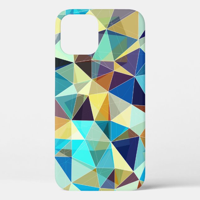 Colourful geometric pattern, triangles background, Case-Mate iPhone case (Back)