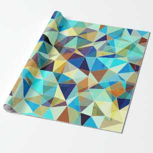 Colourful geometric pattern, triangles background, wrapping paper
