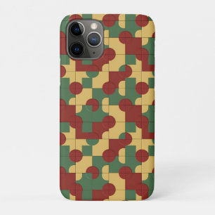 Colourful Geometric Pattern with Abstract Shapes iPhone 11 Pro Case