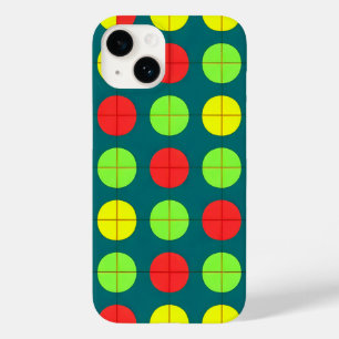 Colourful Geometric Pattern With Green, Red Case-Mate iPhone 14 Case