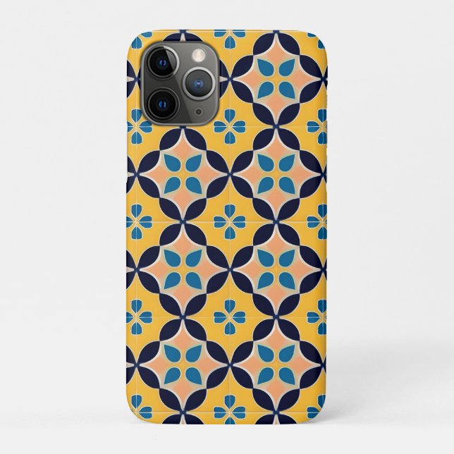 Colourful Geometric Pattern with Retro Tile Design Case-Mate iPhone Case (Back)
