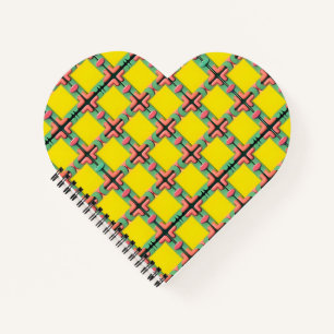 Colourful Geometric Pattern With Symmetrical Desig Notebook