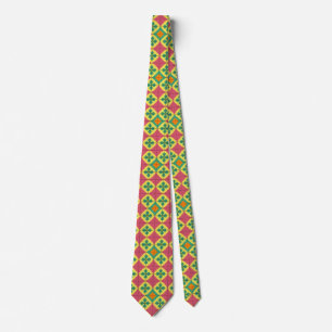 Colourful Geometric Pattern with Symmetrical Tile Tie