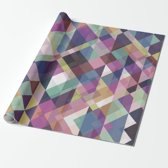 Colourful Geometric Pattern Wrapping Paper (Unrolled)