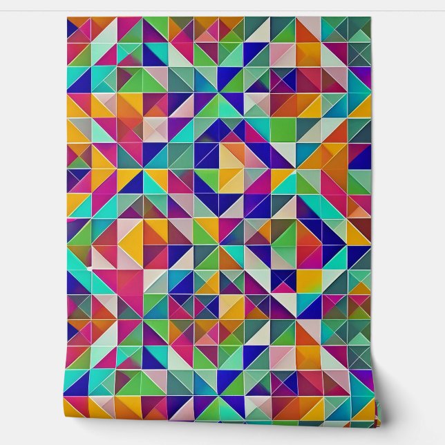 Colourful Geometric Patterns Wallpaper (Unrolling)