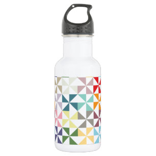 Colourful Geometric Pinwheel 532 Ml Water Bottle