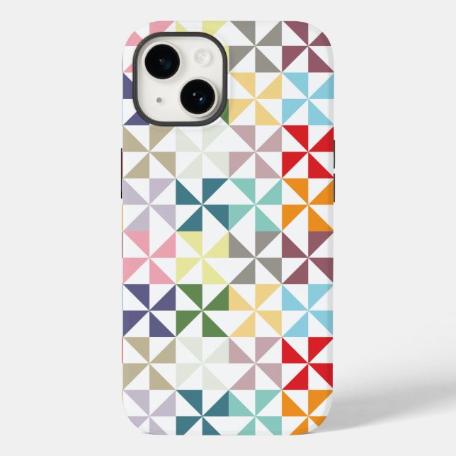 Colourful Geometric Pinwheel Case-Mate iPhone Case (Back)