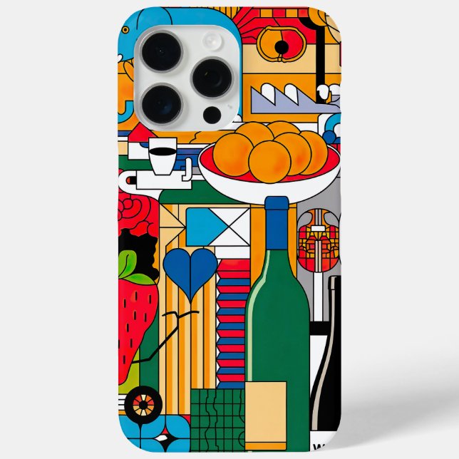 Colourful Geometric Pop Art Collage Case-Mate iPhone Case (Back)