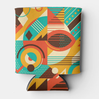 Colourful geometric retro: vintage abstraction. can cooler