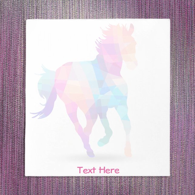 Colourful Geometric Running Horse Notepad (Creator Uploaded)