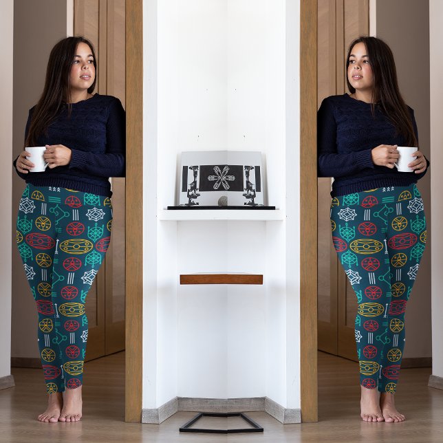 colourful geometric scandinavian leggings (Creator Uploaded)