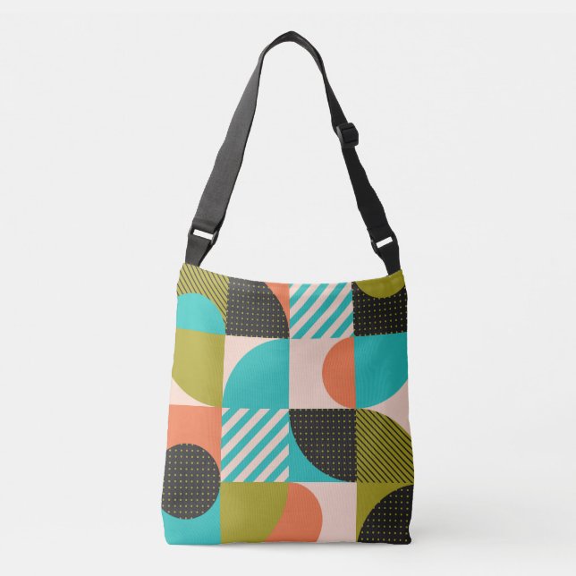 Colourful geometric, Scandinavian style pattern. Crossbody Bag (Front)