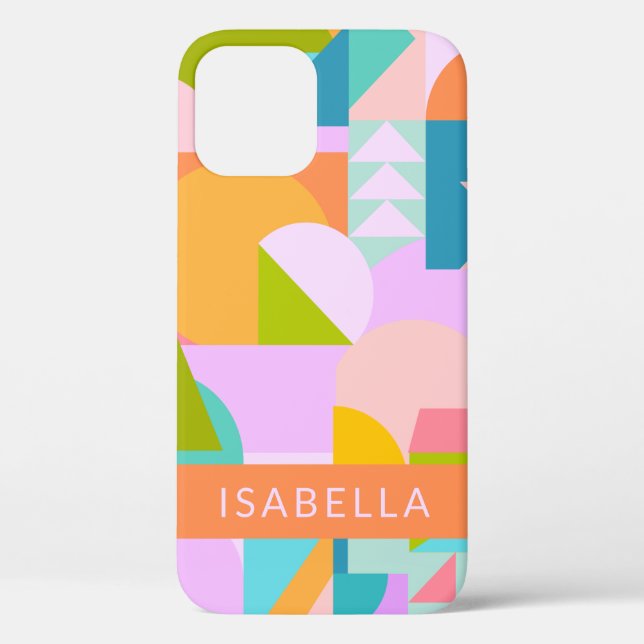 Colourful Geometric Shapes Collage Personalised  Case-Mate iPhone Case (Back)