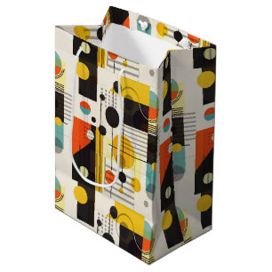 Colourful geometric shapes composition medium gift bag