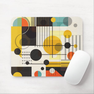 Colourful geometric shapes composition mouse mat