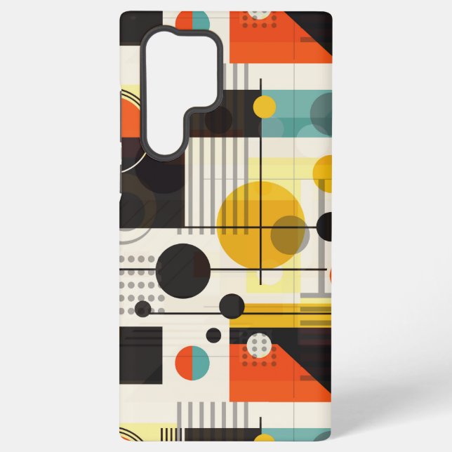 Colourful geometric shapes composition samsung galaxy s22 ultra case (Back)