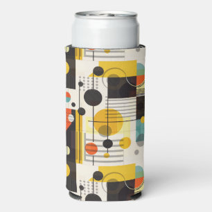 Colourful geometric shapes composition seltzer can cooler