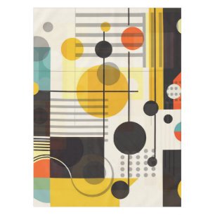 Colourful geometric shapes composition tablecloth