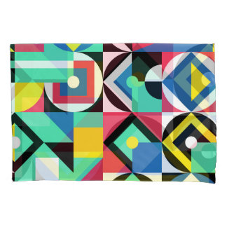 Colourful Geometric Shapes Decorative Ornament Pillowcase
