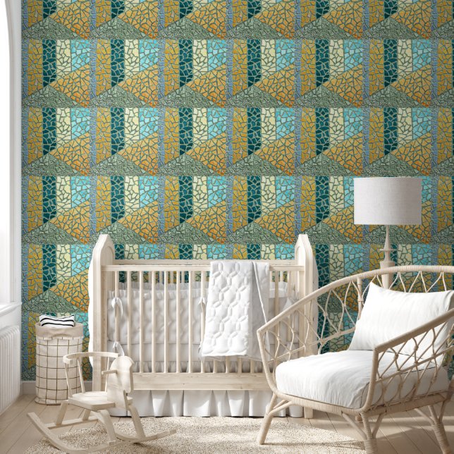 Colourful geometric shapes pattern 21 wallpaper (Kids)