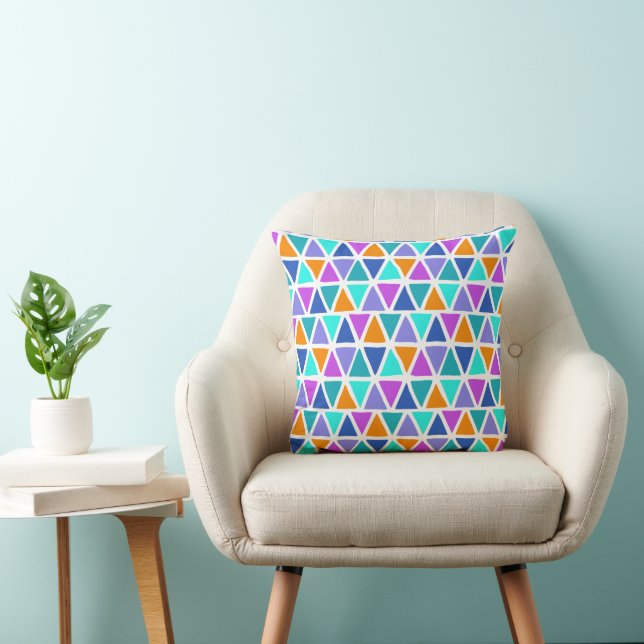 Colourful geometric shapes pattern 36 cushion (Chair)