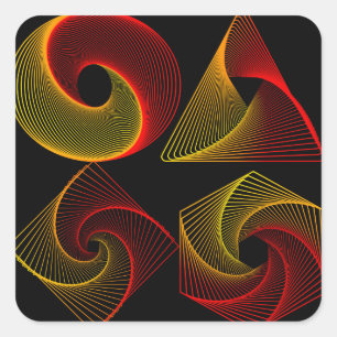 Colourful Geometric Shapes Stickers