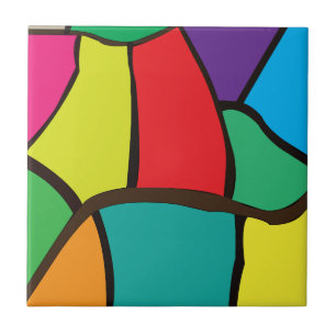 Colourful Geometric Shapes Tile