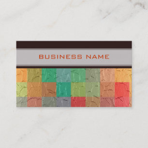 Colourful Geometric Square Pattern Business Card