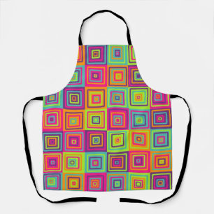 Colourful Geometric Squares Apron