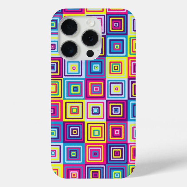 Colourful Geometric Squares Case-Mate iPhone Case (Back)