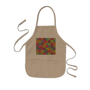 Colourful Geometric Squares Kids Apron
