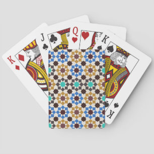 Colourful Geometric Tile Pattern Playing Cards