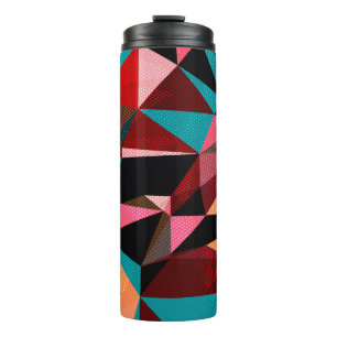 Colourful Geometric Triangle Abstract Thermal Tumbler