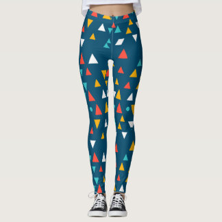 Colourful Geometric Triangle Pattern Leggings