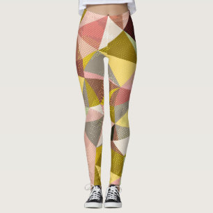 Colourful Geometric Triangles Abstract Texture. Leggings