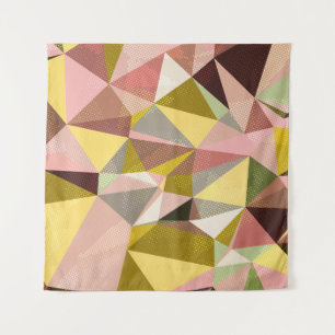 Colourful Geometric Triangles Abstract Texture. Tapestry