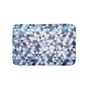 Colourful geometric triangular mosaic: abstract ba bath mat