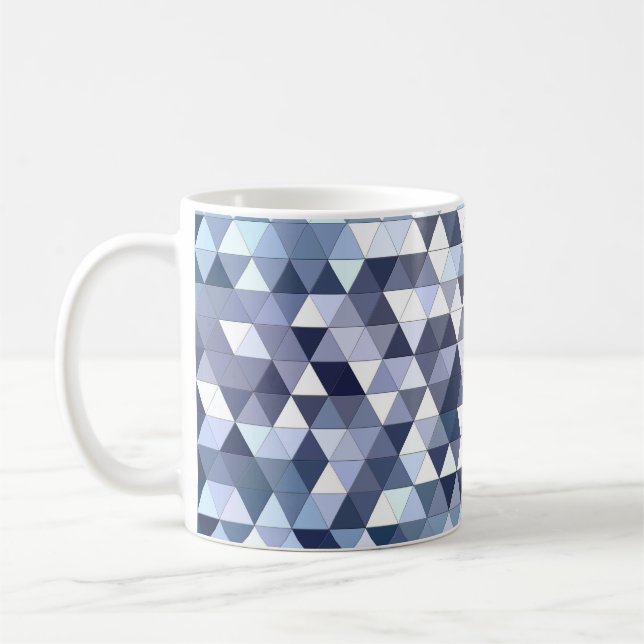 Colourful geometric triangular mosaic: abstract ba coffee mug (Left)