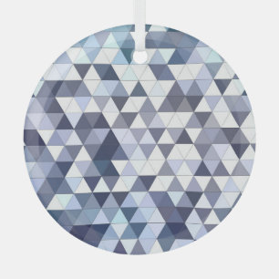 Colourful geometric triangular mosaic: abstract ba glass tree decoration