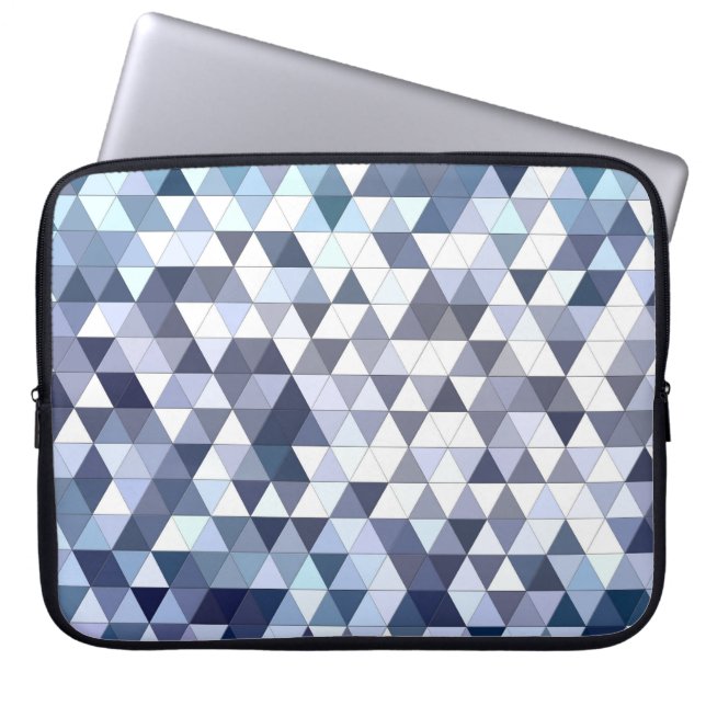 Colourful geometric triangular mosaic: abstract ba laptop sleeve (Front)