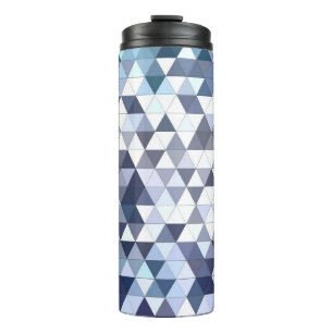 Colourful geometric triangular mosaic: abstract ba thermal tumbler