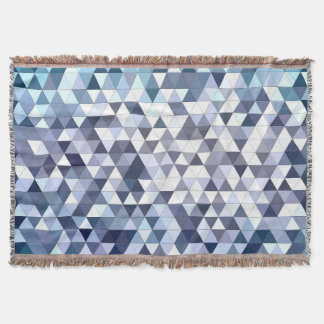 Colourful geometric triangular mosaic: abstract ba throw blanket
