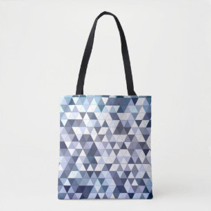 Colourful geometric triangular mosaic: abstract ba tote bag