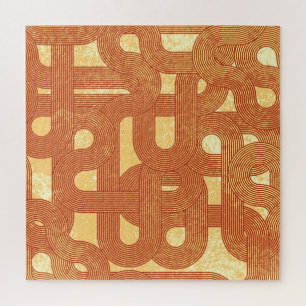 Colourful Geometric Vintage Abstract. Jigsaw Puzzle