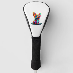 Colourful Geometry 3D Chihuahua in Modern Style Golf Head Cover