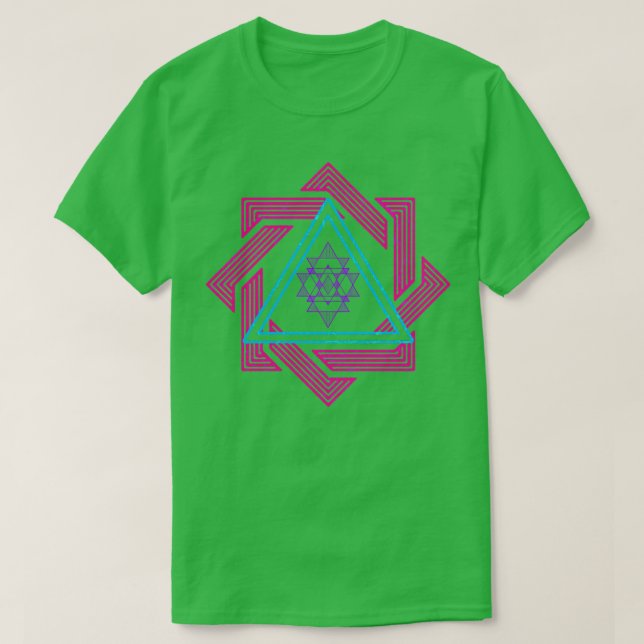 Colourful Geometry Art T-Shirt (Design Front)