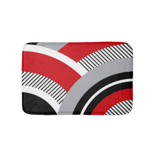 Colourful geometry bath mat
