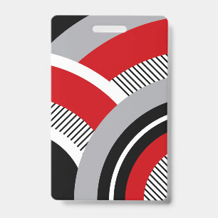 Colourful geometry ID badge