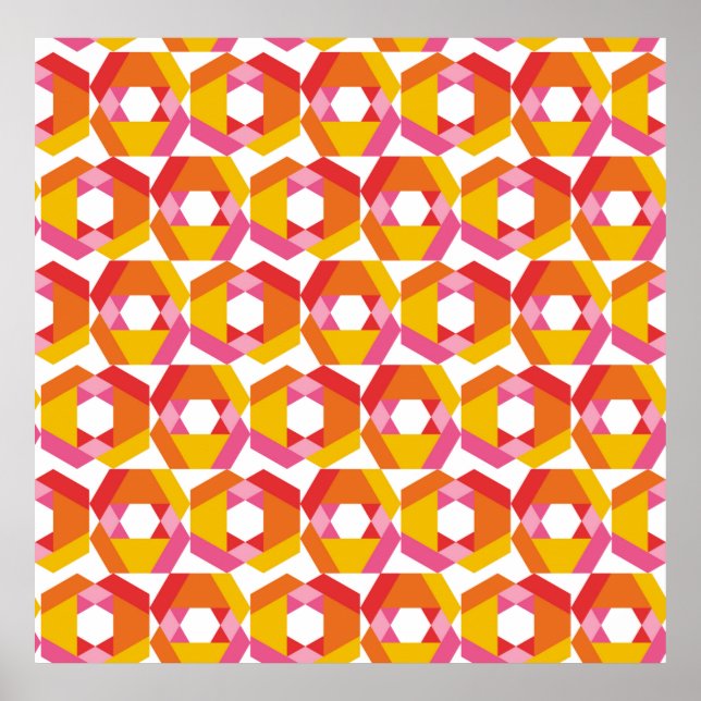 Colourful Geometry minimalistic artwork seamless p Poster (Front)