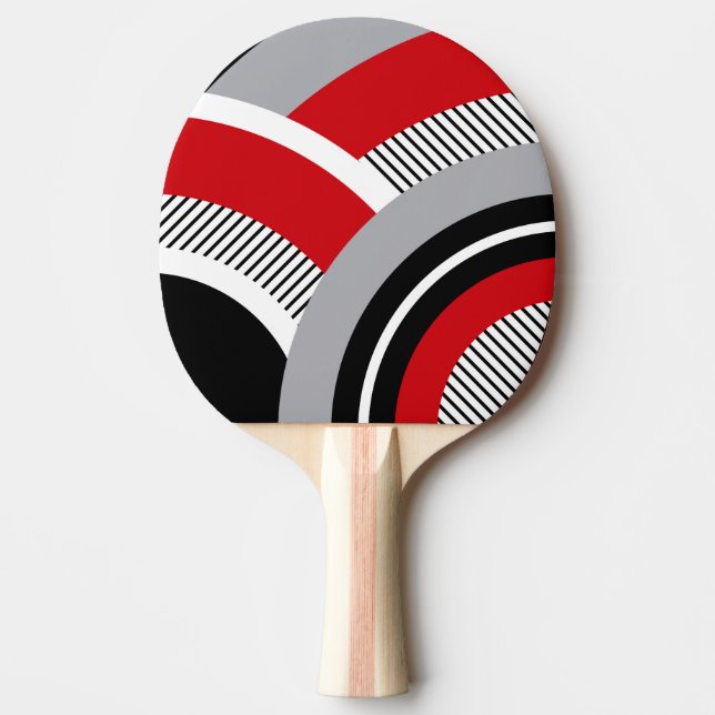 Colourful geometry ping pong paddle (Front)